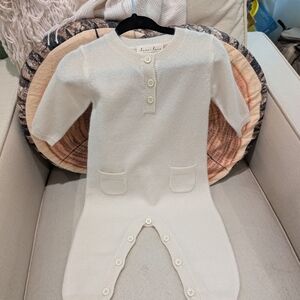Luna & Luca Cream Buttoned Kids One Piece